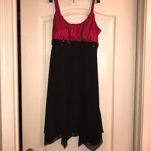 Enfocus Studio Red and black sequin dress!